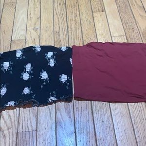 Two tube tops from Garage